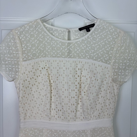 Banana Republic Ivory A-Line Dress Size 2 - Picture 3 of 13